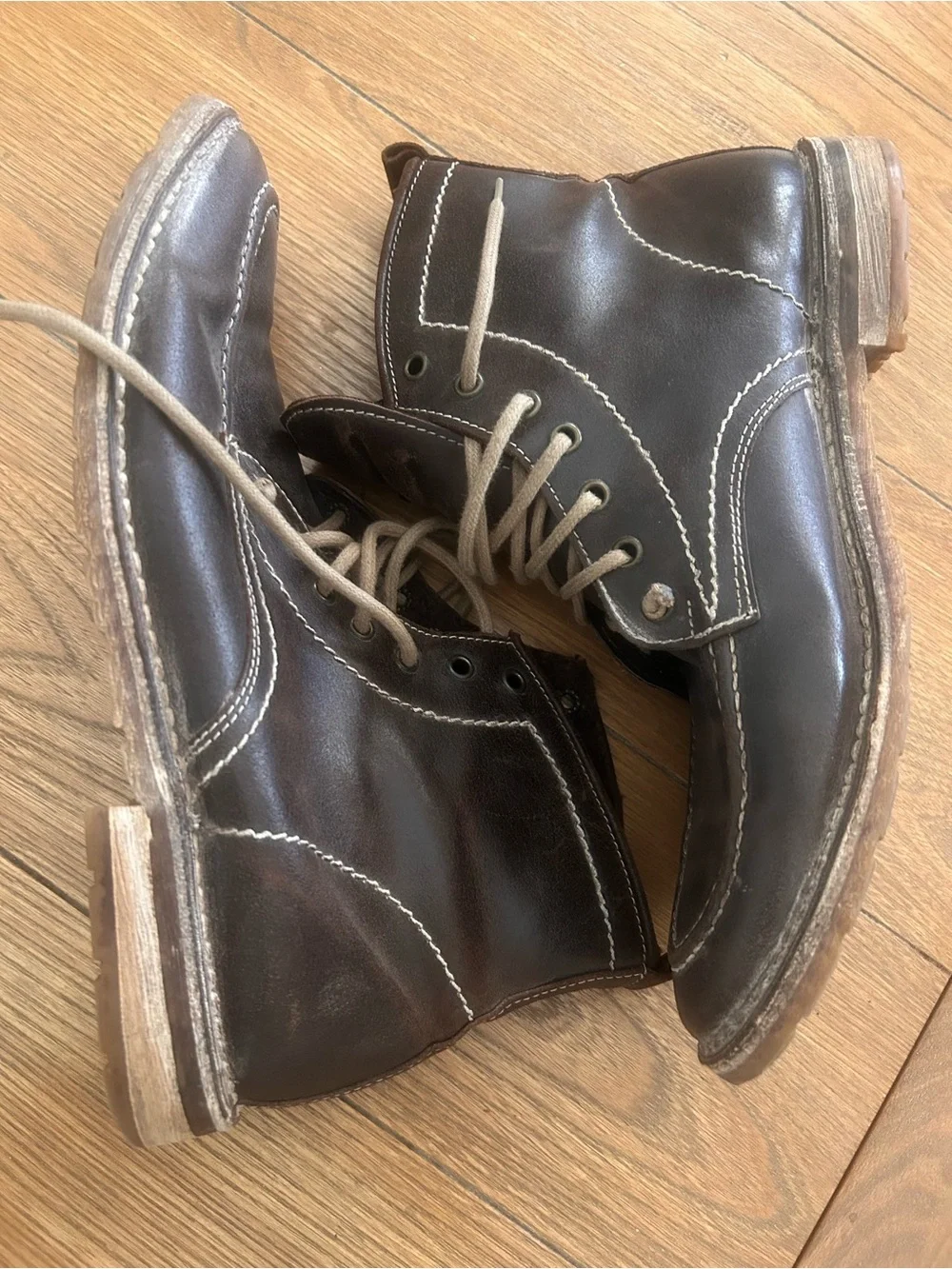 Mark Nason Dark Brown Leather Chukka Boots